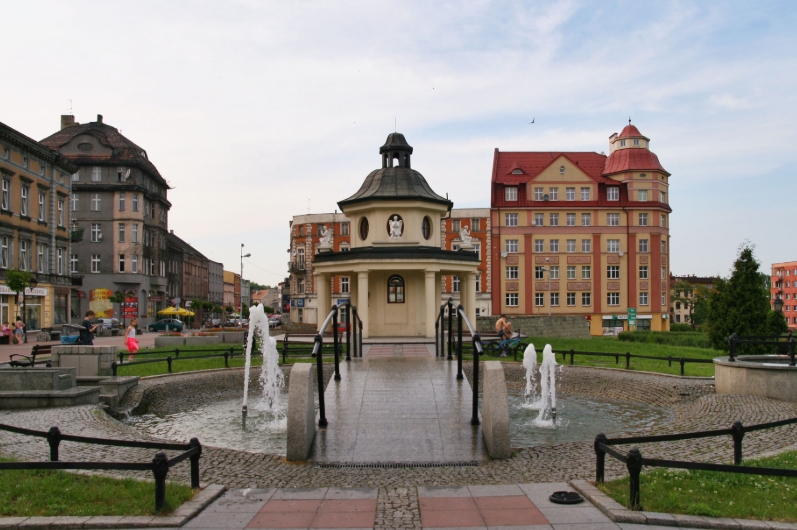 Rynek w Mysłowicach – zabytkowa fontanna